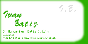 ivan batiz business card